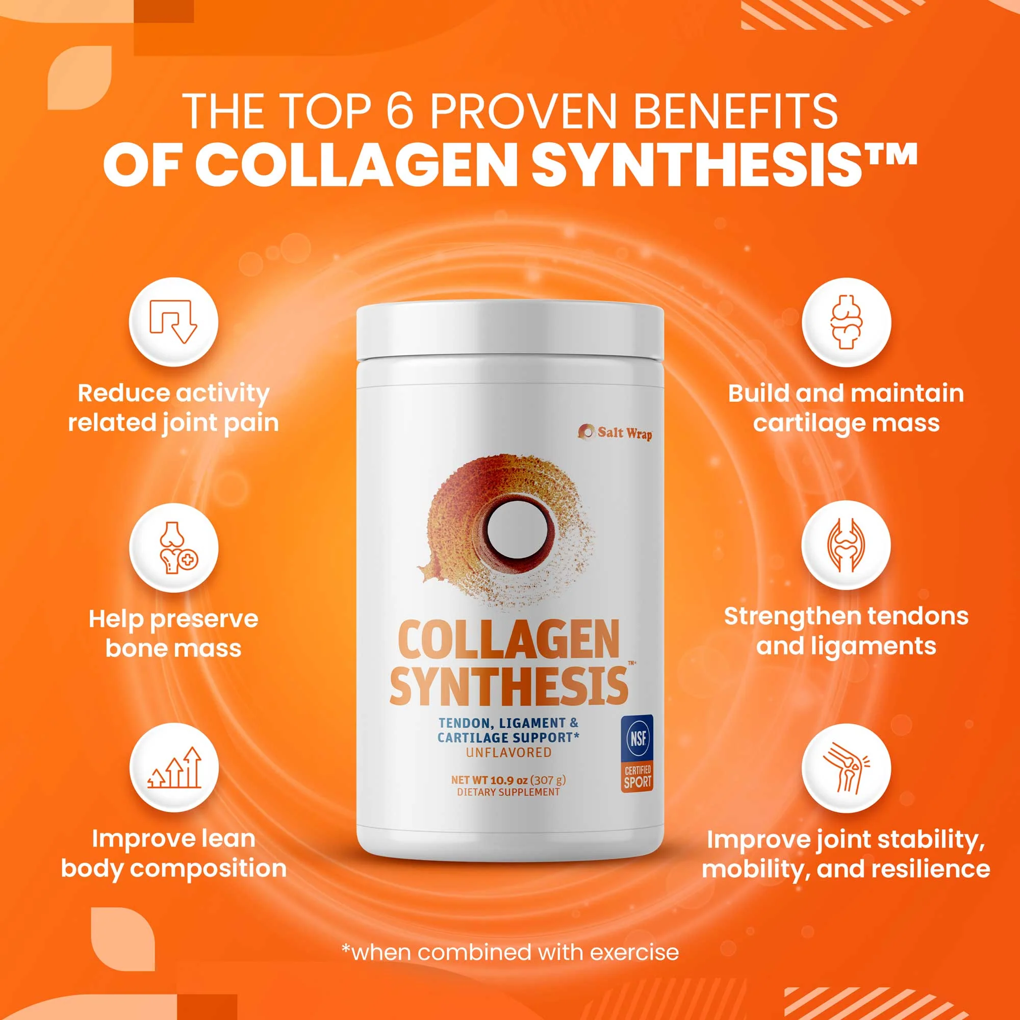 COLLAGEN SYNTHESIS - Collagen Peptides for Tendon, Ligament, & Cartilage Support - Image 8